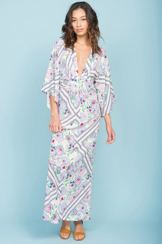 Kira Zip Up Maxi Dress Green