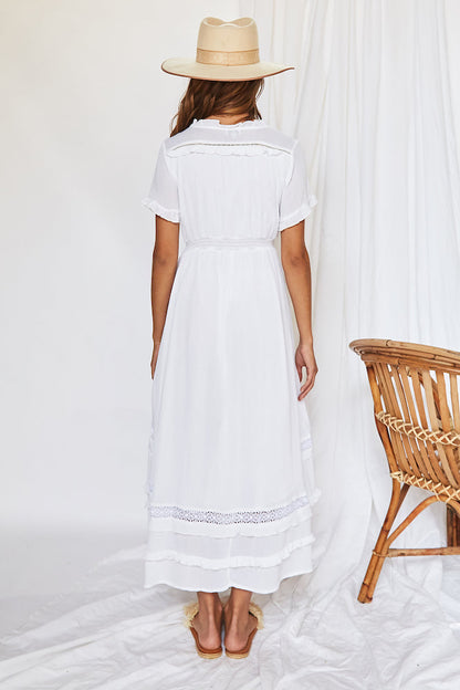 Mystery Of Love Midi Dress White