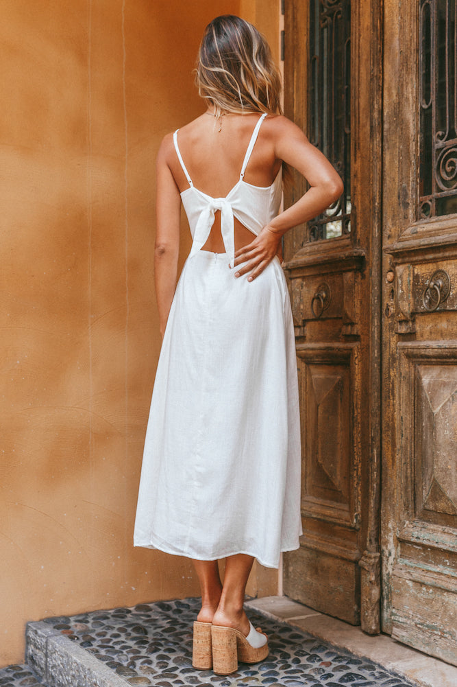 Bright Side Midi Dress White
